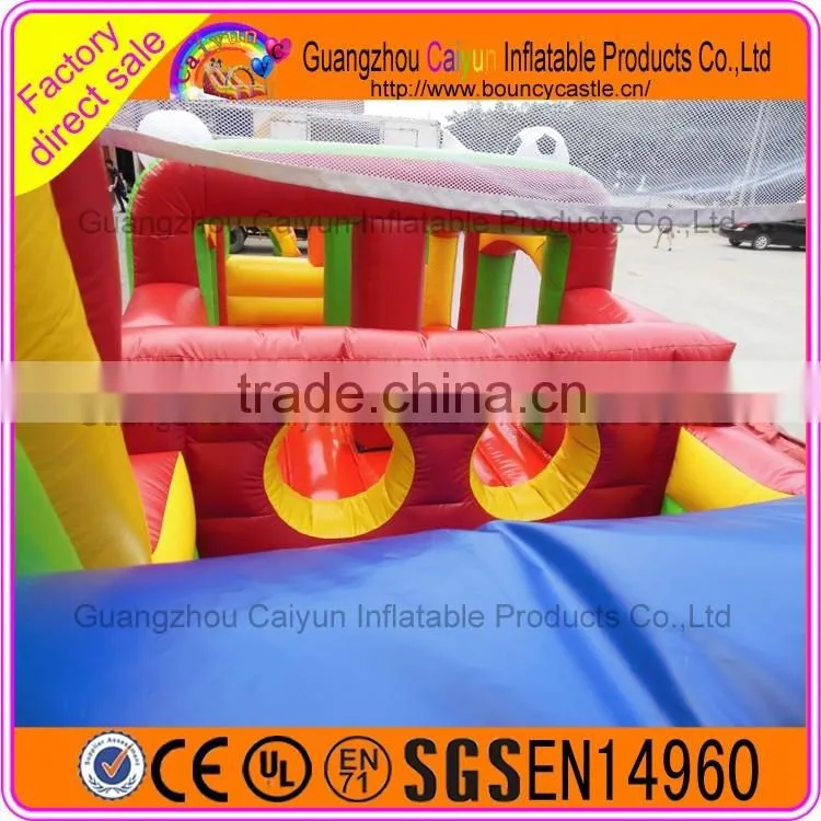 Crazy jumping sport for rental inflatable assault obstacle game