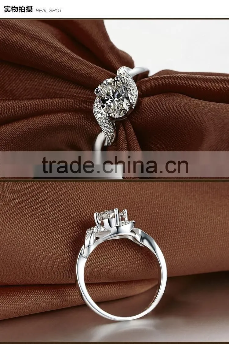infinite New Collection Micro Pave Setting 925 Silver Ring custom clover ring of lucky for young lady