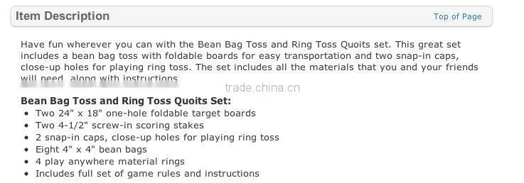 New design MDF Bean Bag Toss Game for kids with new design