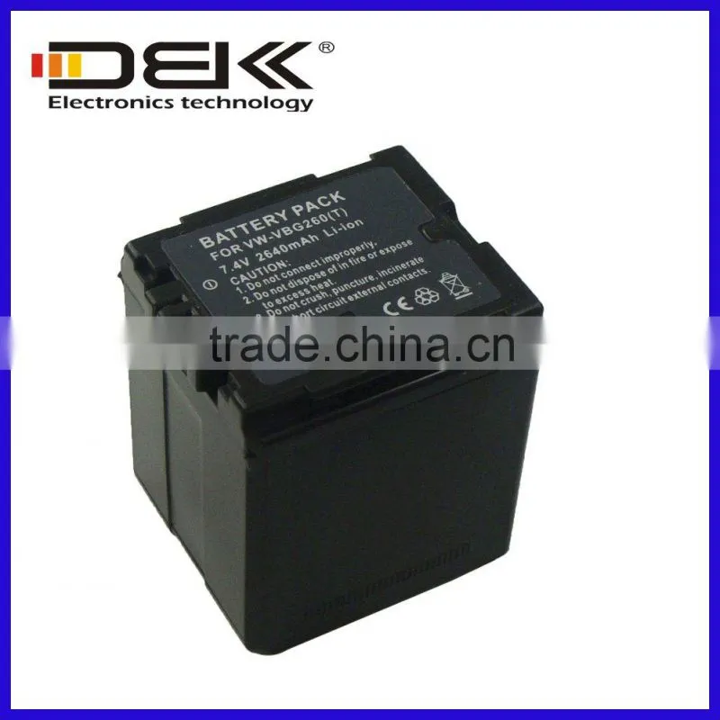 OEM battery VW-VBG260 Camcorder Battery For Panasonic HDC-HS300, TM300