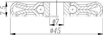 42-0052 pu roller heavy duty ball bearing plastic nylon v groove window roller conveyor sliding door roller