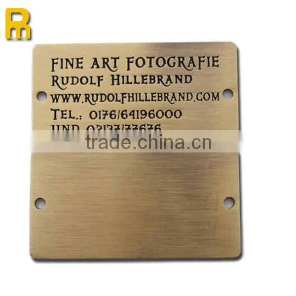 2015 New arrival stainless steel plate lables with adhensive backside