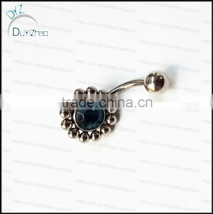 hot sale sunflower body piercing jewelry navel ring