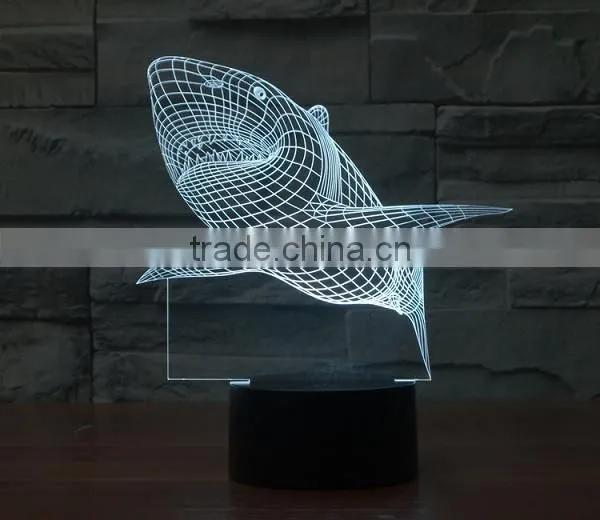 Color Changing 3D Dolphin LED Night Lamp