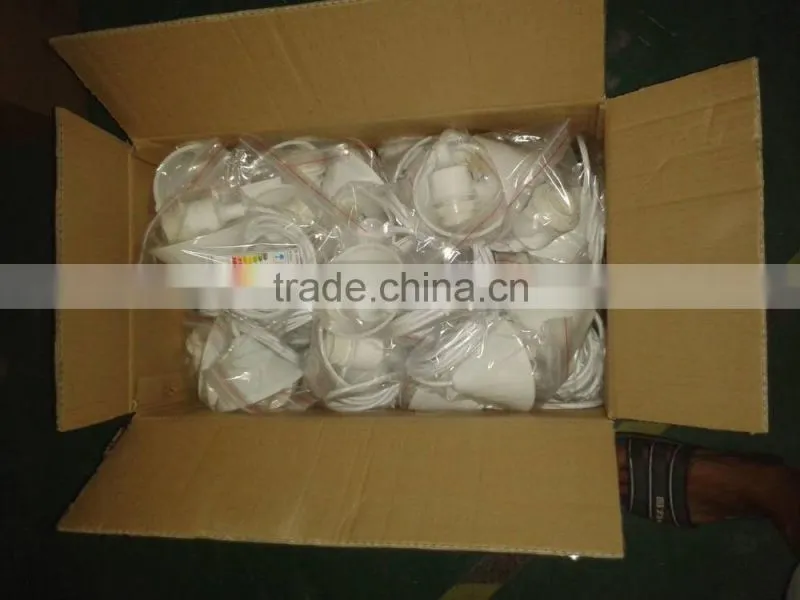 UL E26 Socket Silicone Pendant Lighting Parts With Plastic Canopy