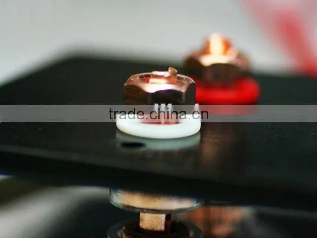 99.998 red copper 2 way Speaker Connector Wall Plate