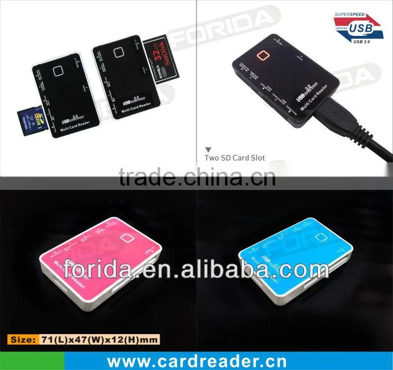 New Arrival 7 slot USB 3.0 Card Reader