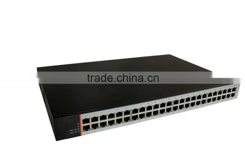 48 ports RG45 10/100/1000Mbps gigabit networking switches with 4 SFP POE Fiber Switch ports IEEE 802.3af/at