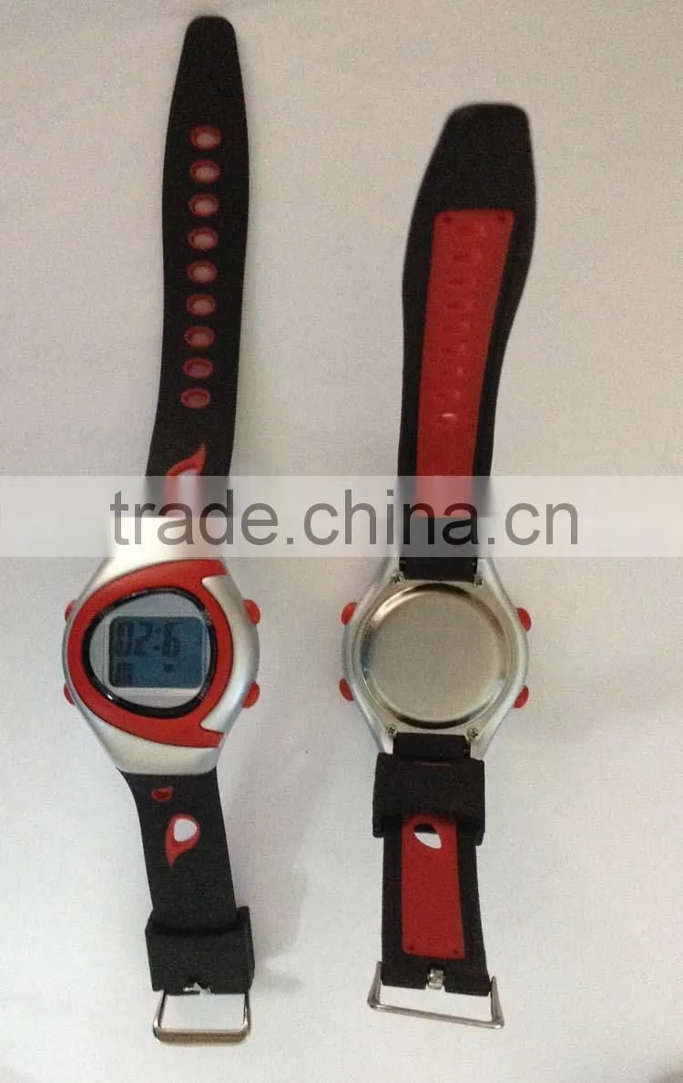 analog digital wrist watch pu silicone multi-function digital watch red w digital watch