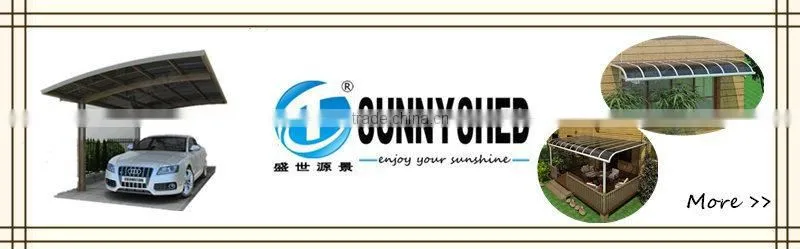 DIY door canopy window awning polycarbonate roof for four season