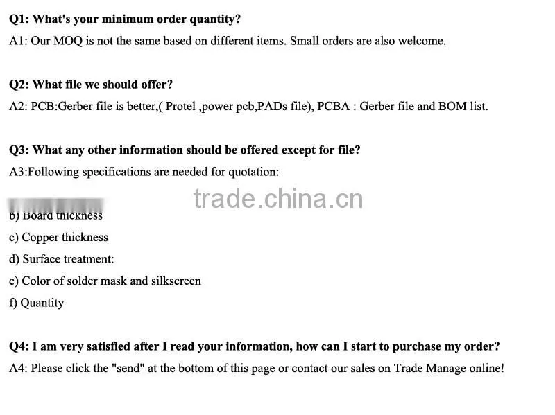 China FR4 material HDI printed circuit board