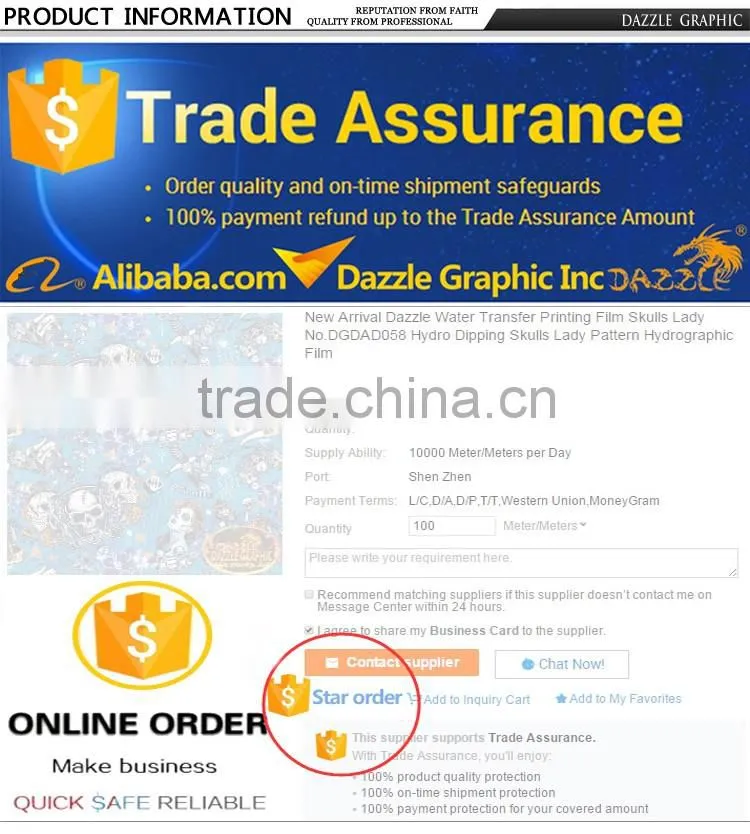 Clearance Sale Water Printing Film Snake Pattern No.DGMA191-1 Viper Head Hydrographic Water Transfer Printing Film