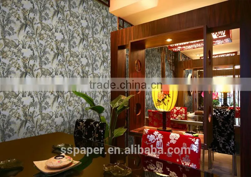 natural material Pvc Wallpaper 3d glow in the dark wallpaper