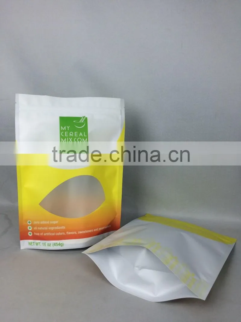 zip lock stand up plastic coffee bag pouch with valve
