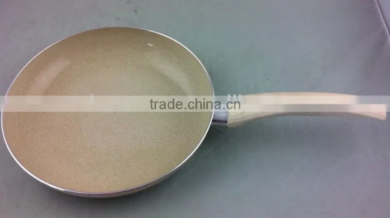 white ceramic marble coating frying pan