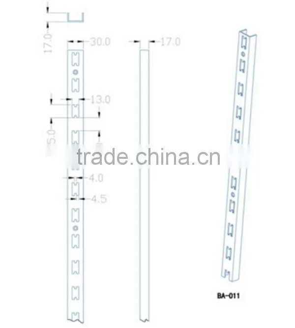 Chrome Plating H Channel/Upright for Shopping Mall