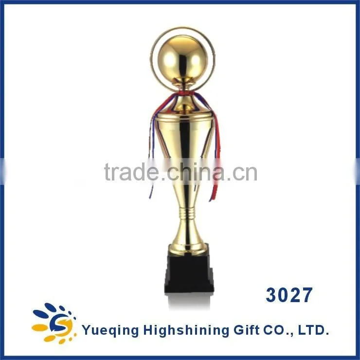 Three sizes gold craft metal souvenir trophy cup