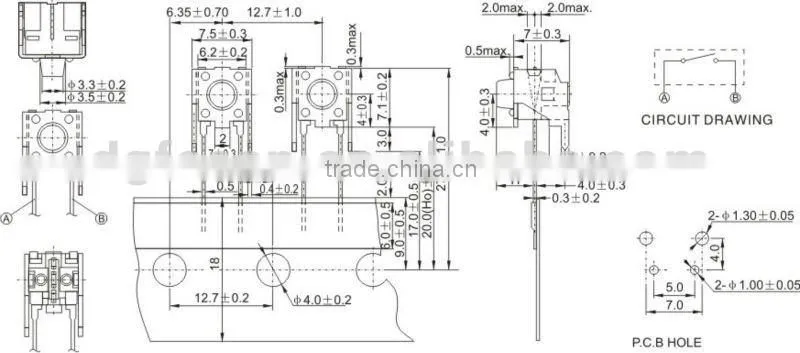 12 volt push button switch TS-1308