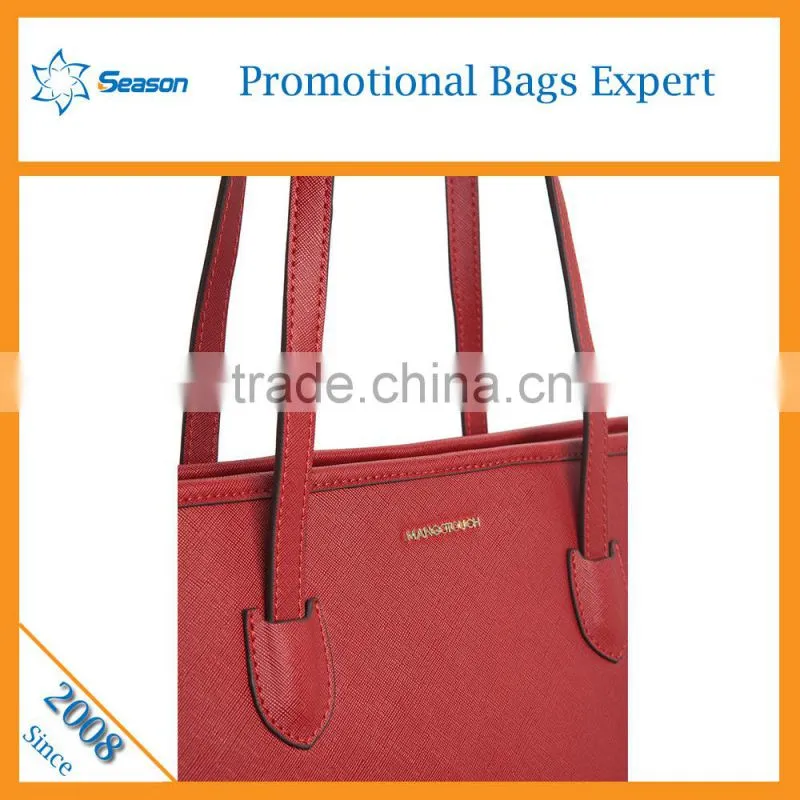 New stock PU leather handbags shoulder tote bag big size for ladies