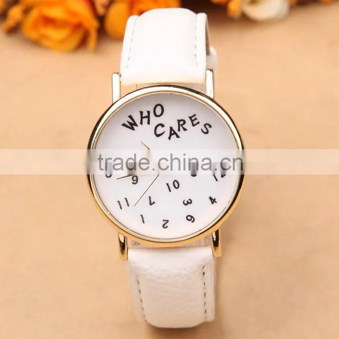 Who cares women watch bracelet,fashion leather watch