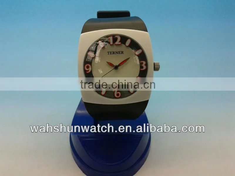 2013 trend design analog digital chronograph lady's silicone wristwatch