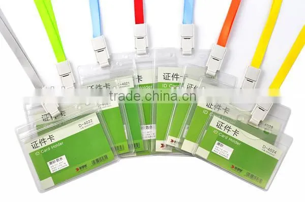 Clear PVC Badge Exhibition ID Card Case Holders