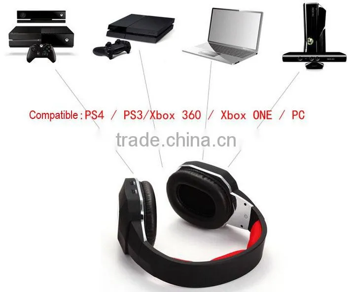2.4G wireless gaming wireless walkie talkie headset for PS4