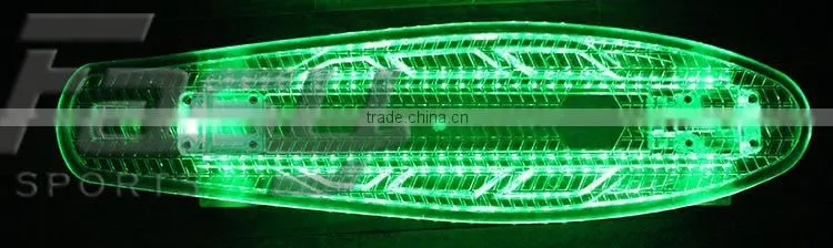Fasy professional LED skateboard with PP material