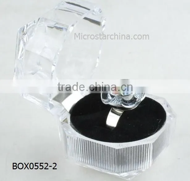 2016 Hot selling black cover fancy packing jewelry box