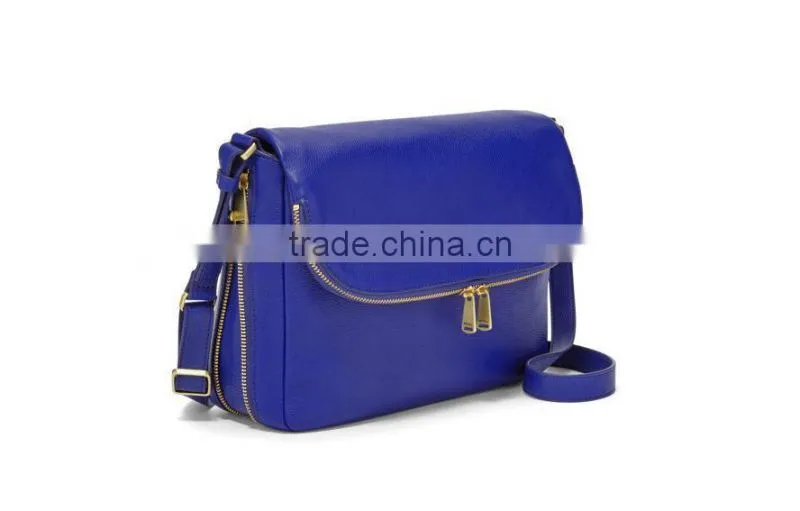 lady fashion handbag double zip crossbody bag