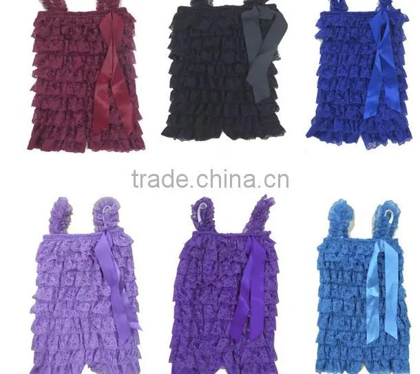 baby petti ruffler romper multicolor romper cheap lace romper