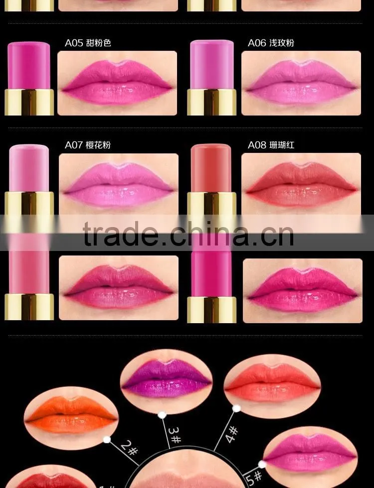 Wholesale Best Selling Fahsion Design Golden Tube Cosmetics Naked Natural Long Lasting Rose Red lipstick