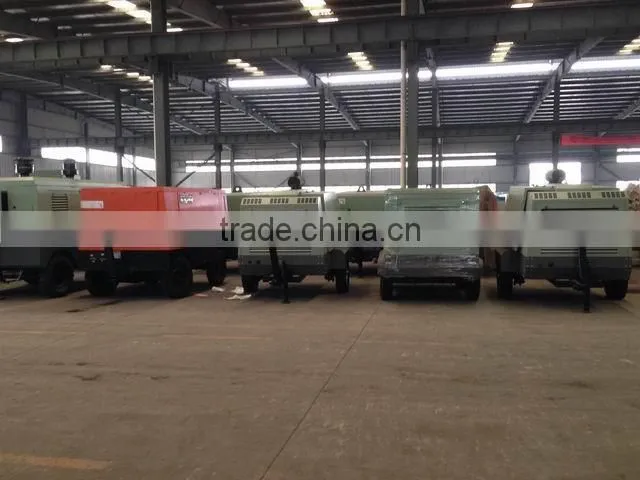 Mobile diesel rotary screw cement trailer compressor