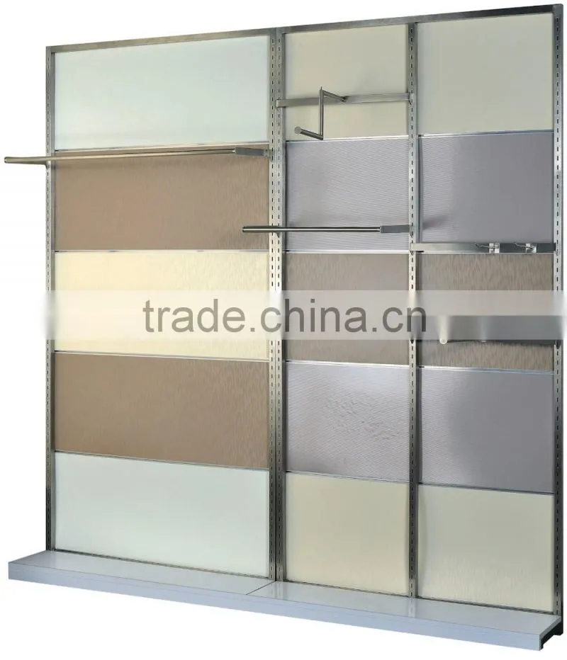 Adjustable Slotted Wall Mounted Steel Shelves for Garment