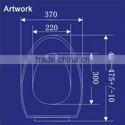 Elongated printed toilet seats pp plastic toilet seats lid 029