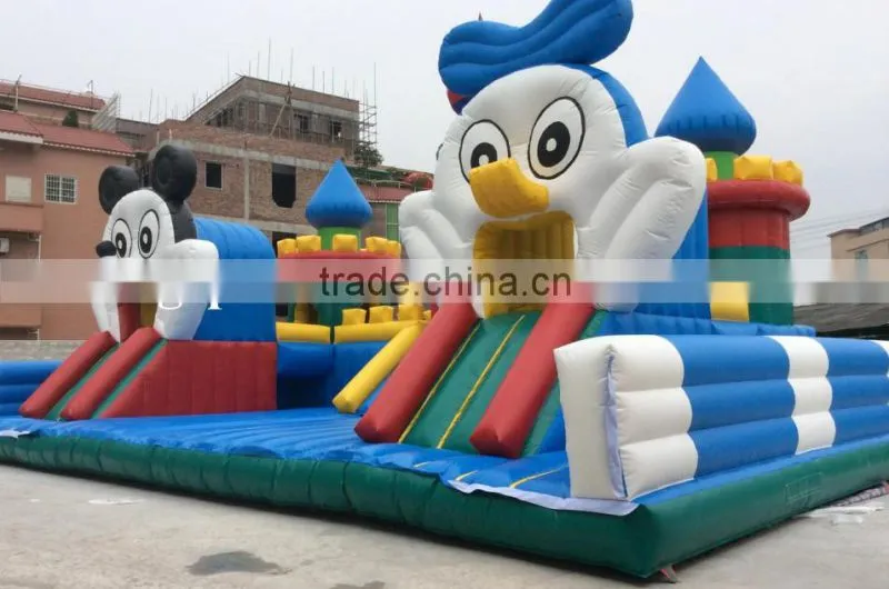 2016 hot sale inflatable fun city, outdoor playground inflatable castle, inflatable amusement park