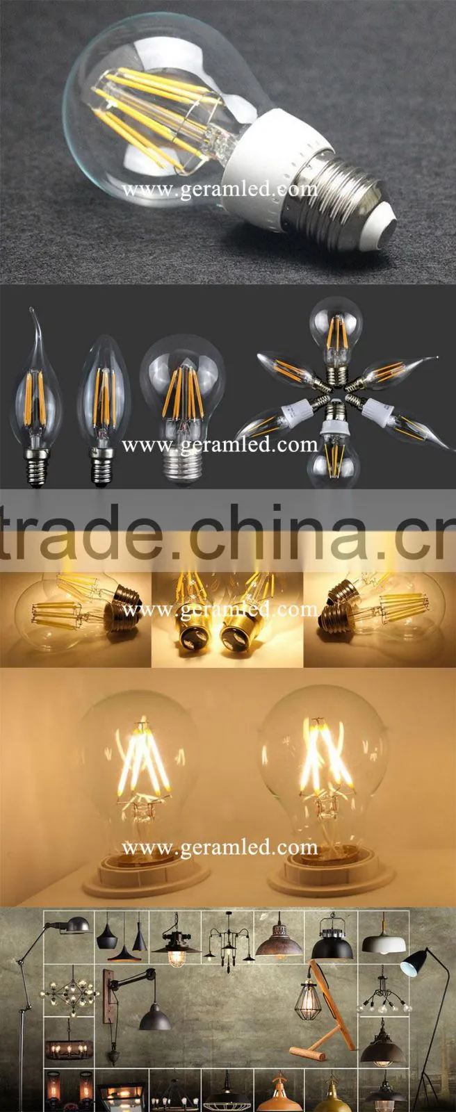 Edison antique style candle bulb bulb edison