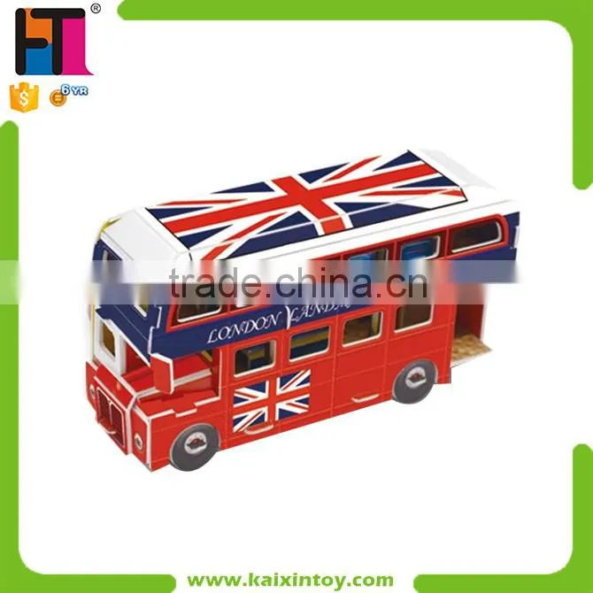21 PCS London Bus Cheap Educational 3d DIY Puzzle