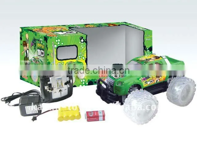 1079532 ben 10 scale 1 18 4 function rc car with light and music