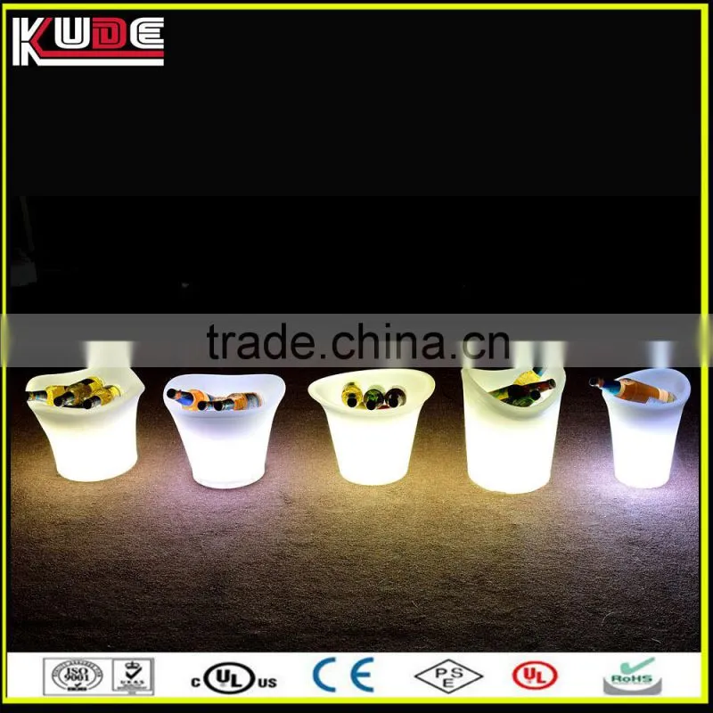 Waterproof Plastic Ice Bucket For Party Events Club Bar Used Illuminated LED Ice Bucket