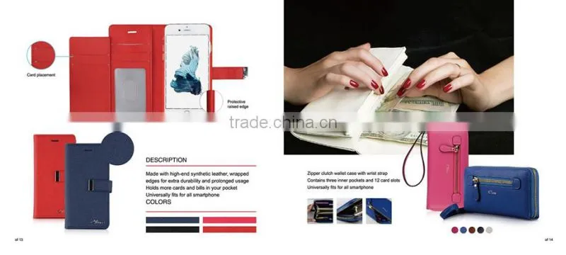 C&T Tassels Flip Wallet Credit ID Card Slot Holder Phone Case for iphone 6
