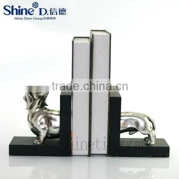 polyresin gift dog bookends modern animal bookend for business gifts home decor
