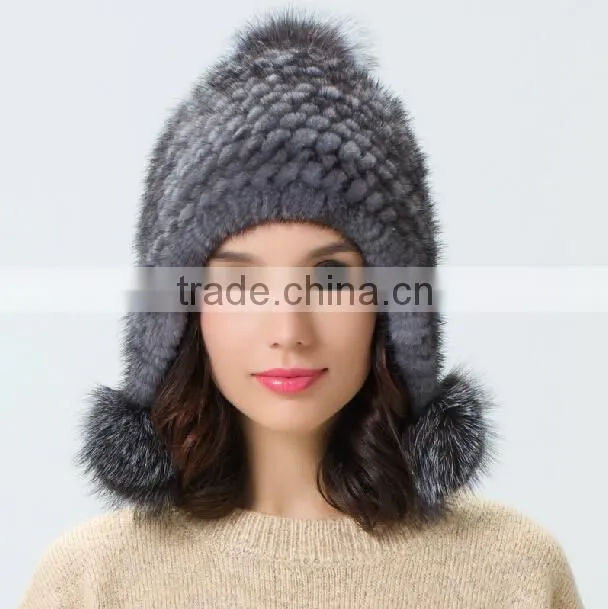 Plain Dyed Mink Fur Hat