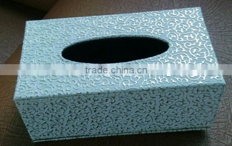 new year gift imitation crocodile leather custom tissue paper box