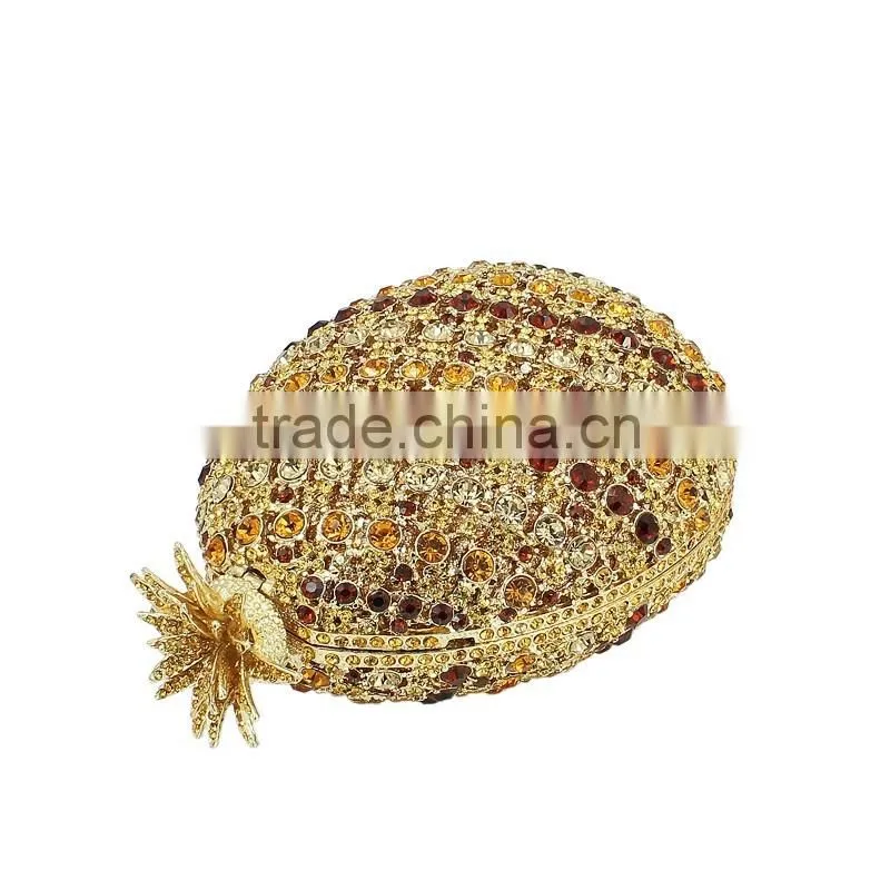 pineapple hard shell crystal evening bags manufacturers china (88191A-G)