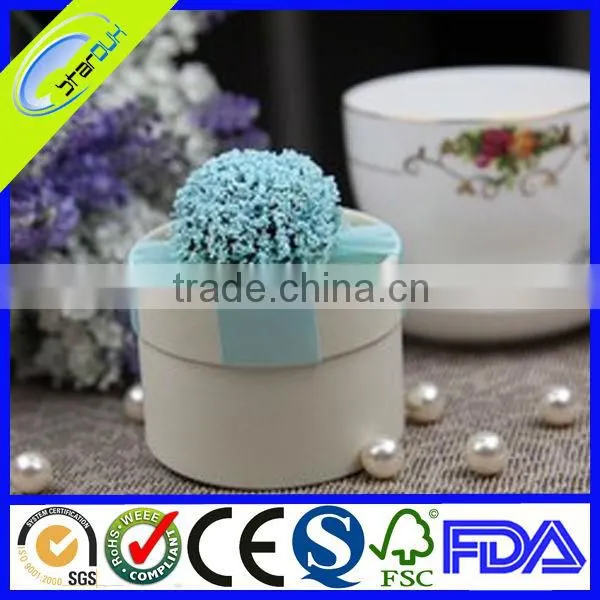 round paper box for candy with templete