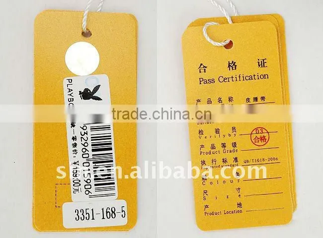 Various Of Paper Price Hang Tags
