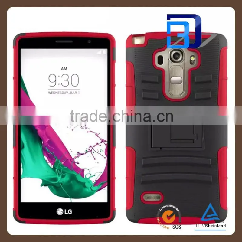 Best Quality Combo Heavy Duty Hybrid Rugged Rubber belt case Armor Case For LG G4 Vista factory price