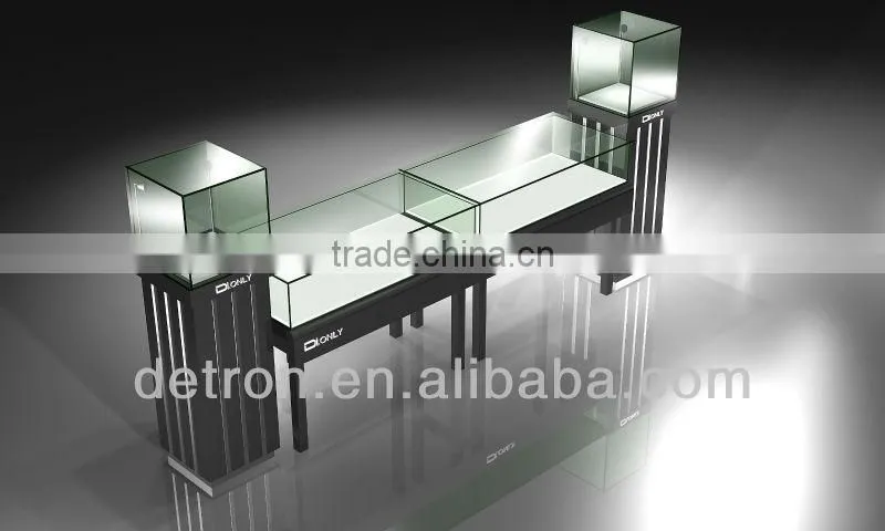 High-class glass case for jewelry