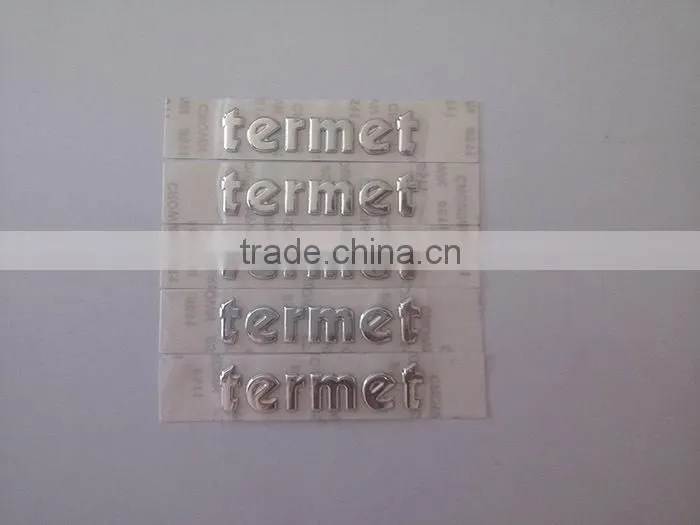 Metal company name logo sticker